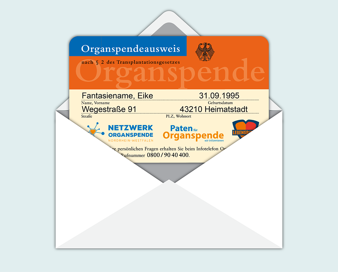 BZgA + Organspendeausweis als Plastikkarte vorgedruckt mit eigenen Daten kostenlos bestellen 1 221215 organspendeausweis bestellen flacher